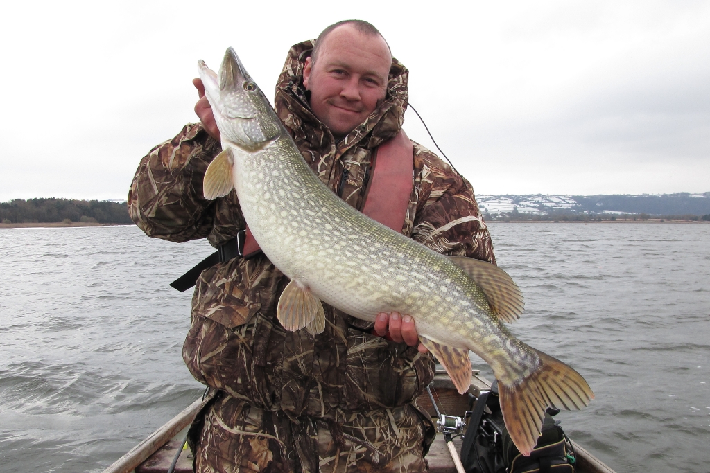 Pike fishing in a winter wonderland